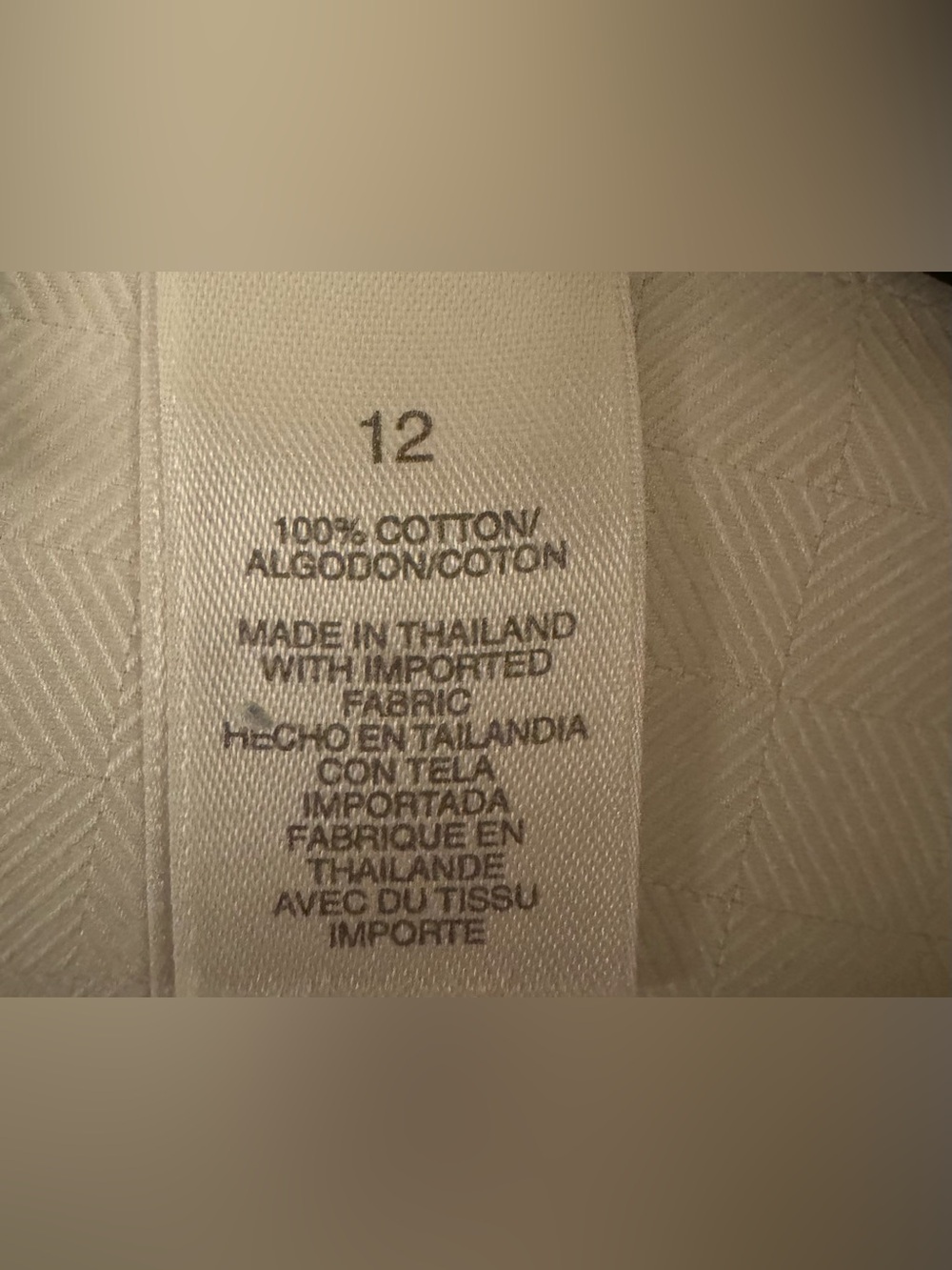 Liz Claiborne Shirt 100% Cotton “Non Iron”White Shirt 3/4 Sleeves Size - 12 - Picture 6 of 13